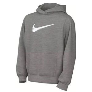Nike Boy's Big Kid Multi+ Therma-Fit Pullover Hoodie | Grey | XS FD3893-063